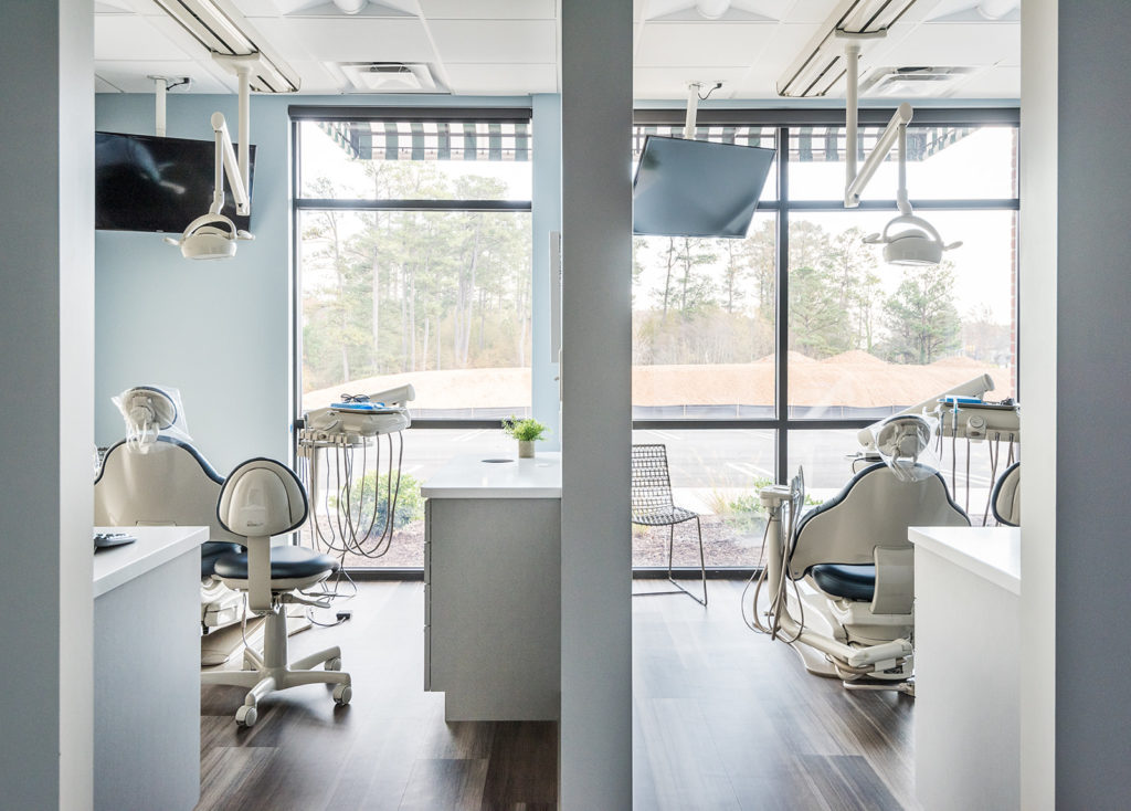 Photo of two dental chairs