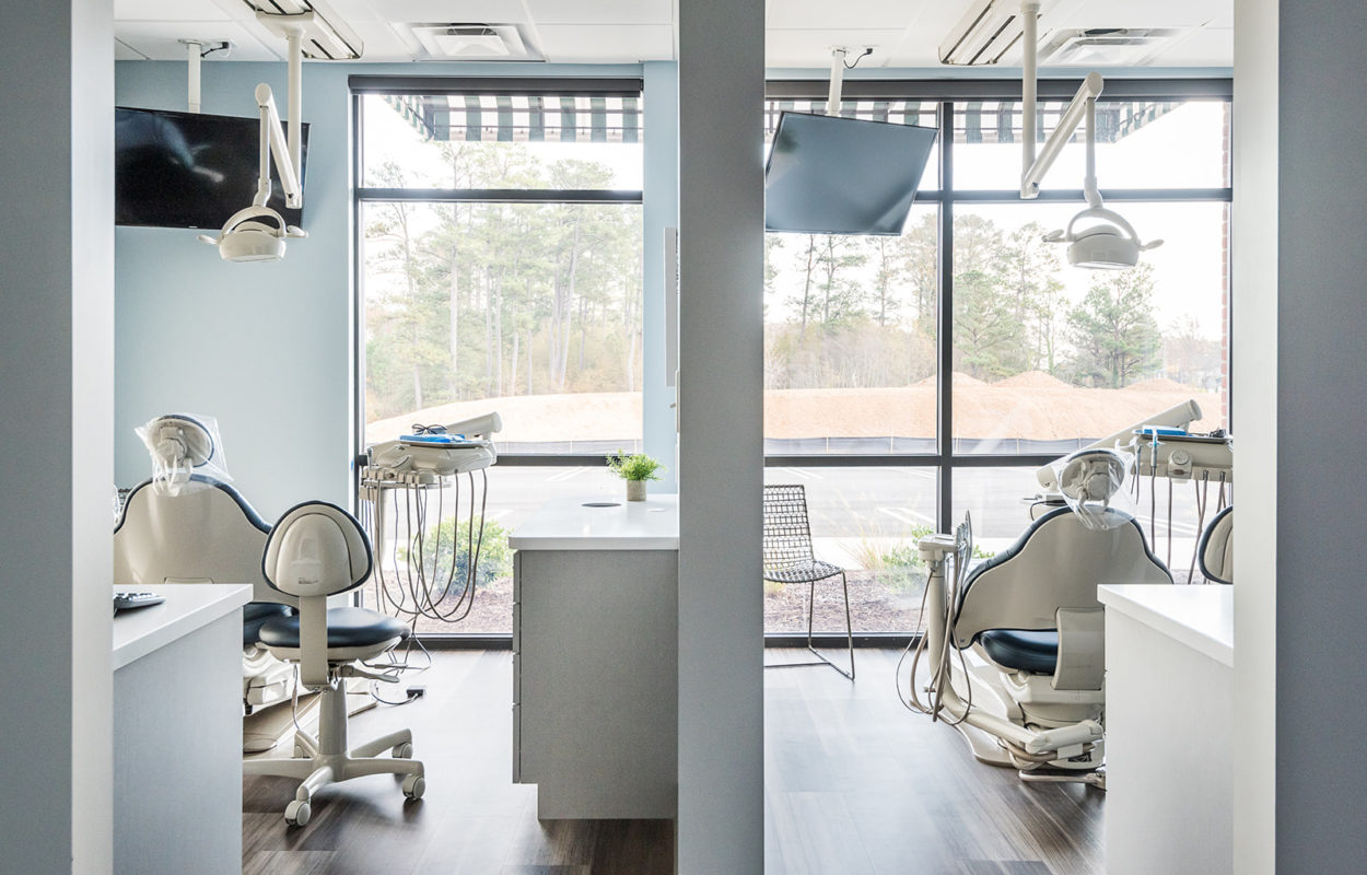 Photo of two dental chairs